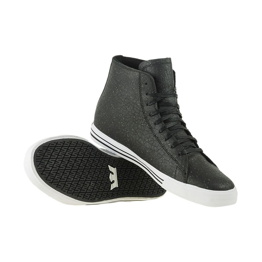 Baskets Montantes Supra Thunder High Noir Black Spackle Tuf Homme | JUU-87900199